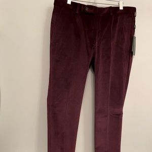 Sutton Corduroy Trouser in Burgandy